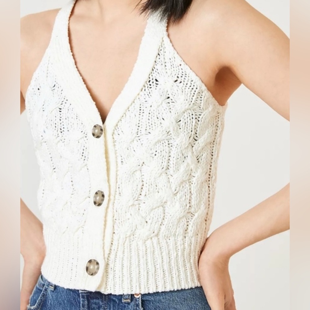 Anthropologie Pilcro Cable-Knit Sweater Tank XS
